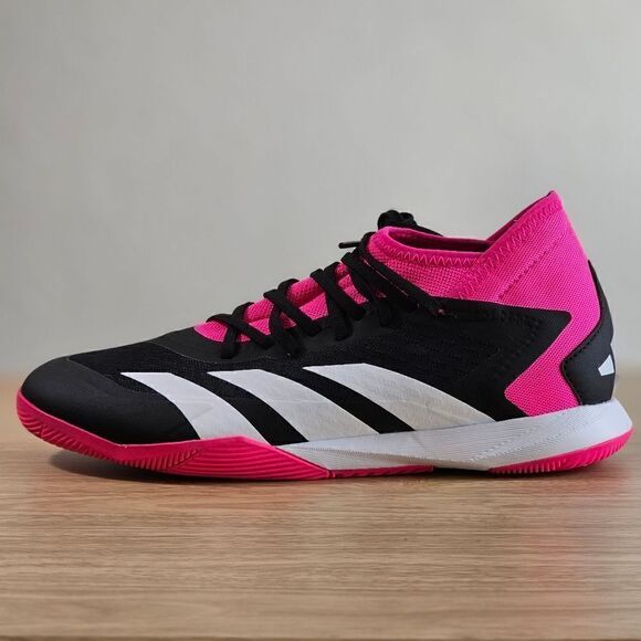 Adidas Predator Accuracy .3 Indoor Soccer Sala Shoes 10 Black Pink White GW7069 - Picture 7 of 12